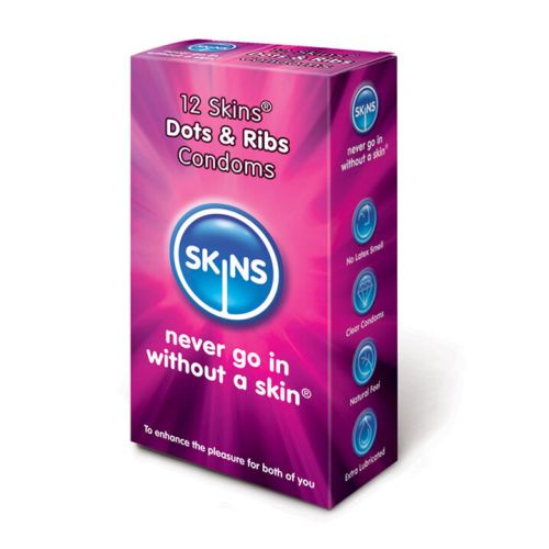 Skins Dots and Ribs Condoms 12 Pack