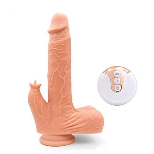 JUSTIN Silicone Thrusting Dildos Licker Suction Cup Realistic Vibrating Dildos for Sex 6.5 Inch