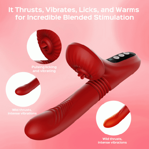 Benny Blaze – Clit Licking & Warming Thrusting Rabbit VibratorG-Spot Vibrators