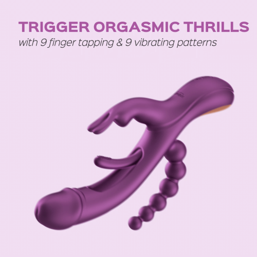 TRILUX App-Controlled Kinky Finger Rabbit Vibrator with Anal BeadsG-Spot Vibrators
