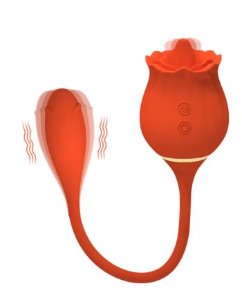 F5 Rose Tongue Licking Stimulator With Vibrating Egg