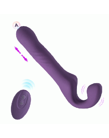 Adrena – Hook-shaped Remote Control Thrusting Dildo Strapless Strap-on Couple Play
