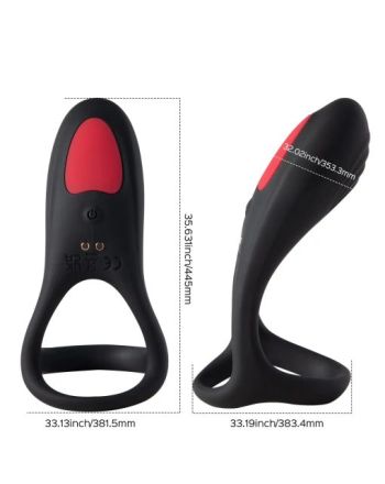 Ryder – Remote Control Dual Ring Vibrating Cock Ring for Couple Play