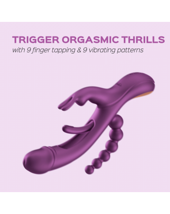 TRILUX App-Controlled Kinky Finger Rabbit Vibrator with Anal Beads